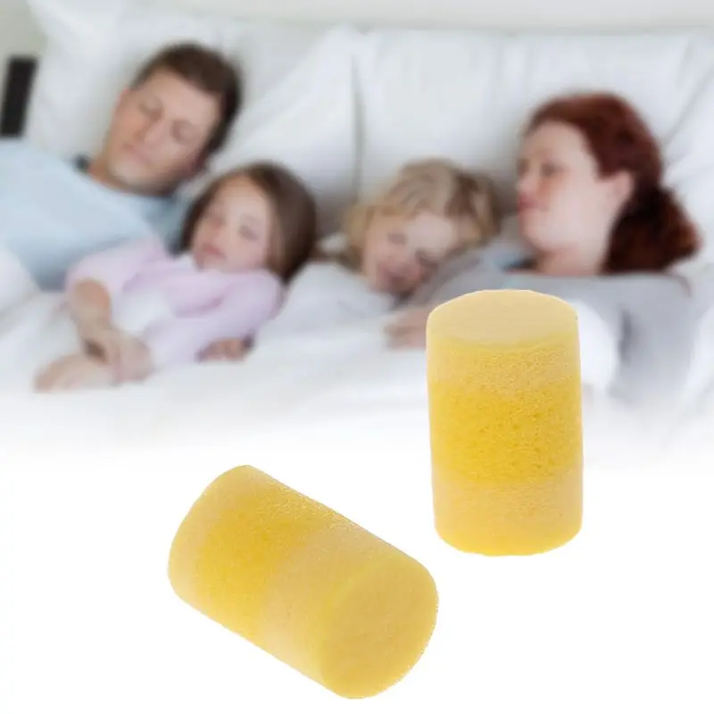 

10 Pairs/SET 2×1.3cm Yellow PVC Soft Cylinder Shaped EarPlugs Sleeping Travel Work Ear Protection