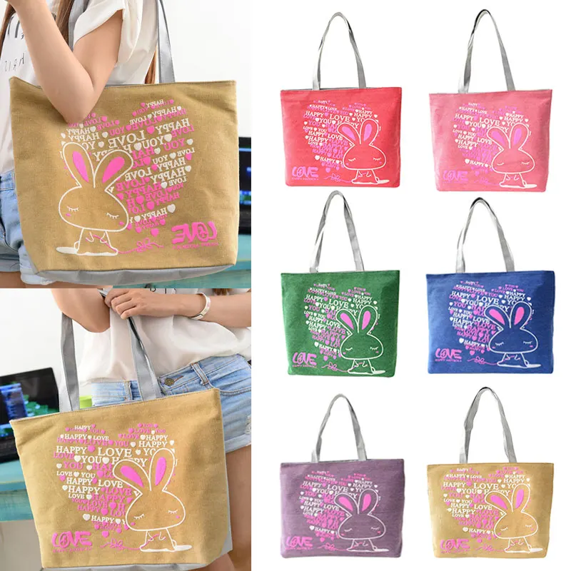 

2019 New Fashion Women's Cartoon Large Canvas Bag Handbags Vintage Portable Cloth Bags FA$B Women bag
