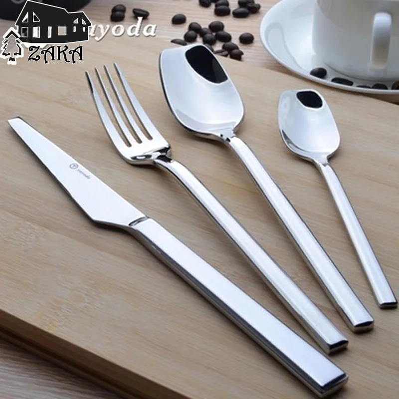 4Pcs/lot New German style High grade polished 18/10 stainless steel