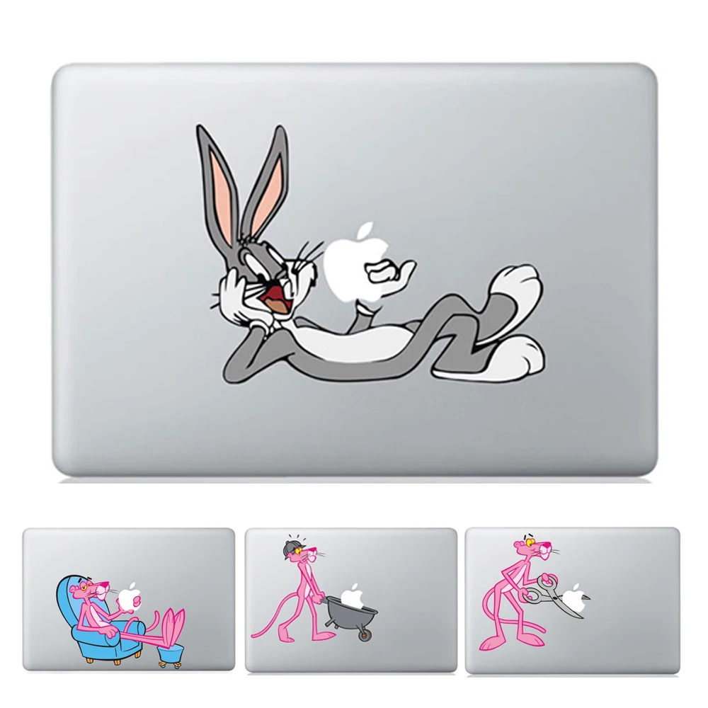 GOOYIYO-наклейка для ноутбука, виниловая частичная наклейка, жуки, Банни, розовый Патан, мультяшная живопись, кожа для Macbook Air retina Pro, ноутбук