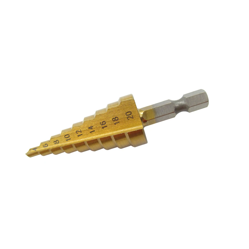 3PCS HSS Titanium Step Drill Bit Set 3-12mm 4-12mm 4-20mm Steel Cutter Step Cone Metal Drilling Power Tools for Woodworking Wood 3PCS HSS Titanium Step Drill Bit Set 3-12mm 4-12mm 4-20mm Steel Cutter Step Cone Metal Drilling Power Tools for Woodworking Wood