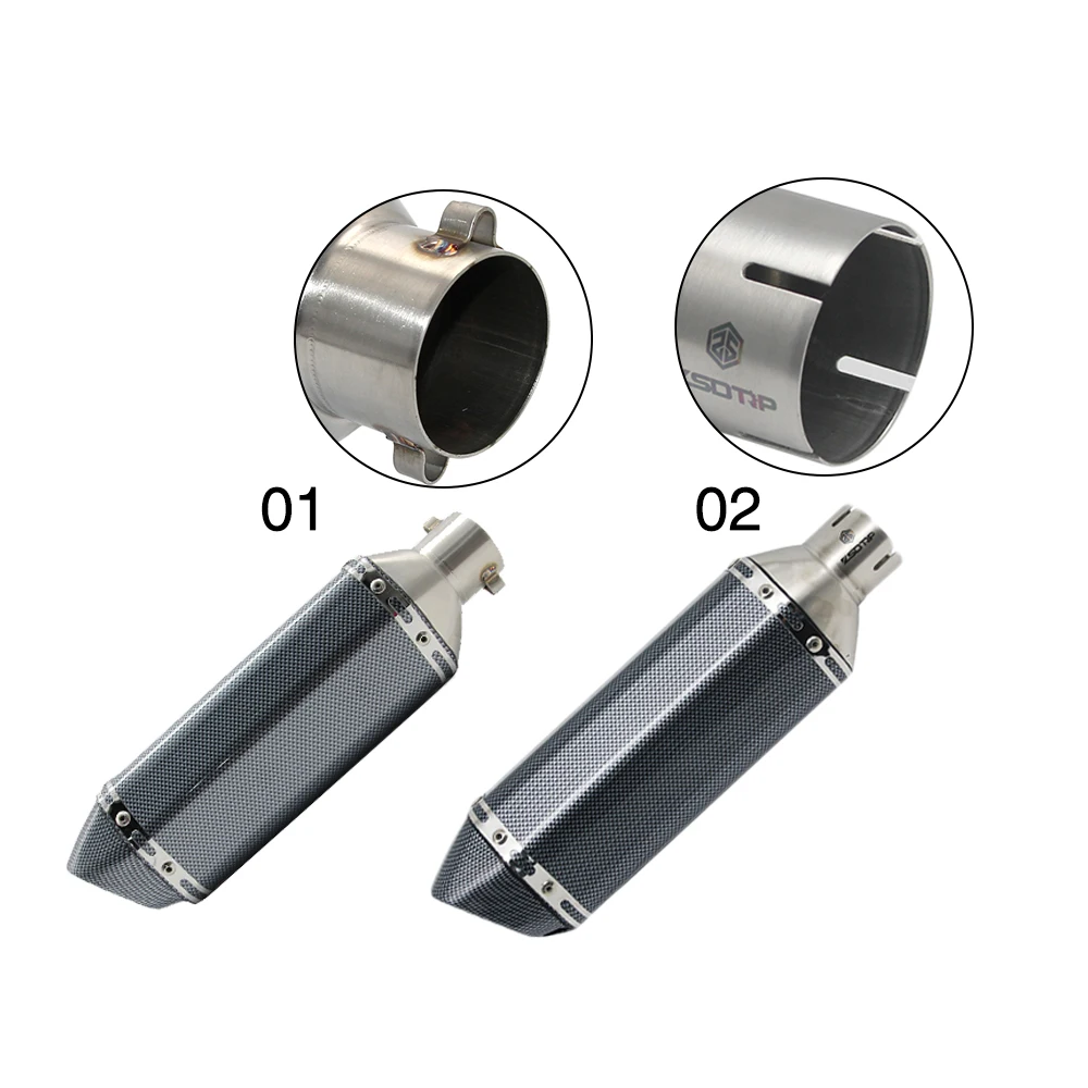 ZSDTRP 35-51mm Universal de la motocicleta/ranurado no ranurada de escape para Honda cb650f nc750x ATV suciedad Pit Bike akrapovic escapar Moto