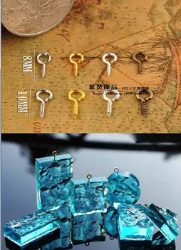 

200pieces 4*8mm/5*10mm Mini Eye Pins Eyepins Hooks Eyelets Screw Threaded Jewelry Pendant DIY Jewelry Making findings