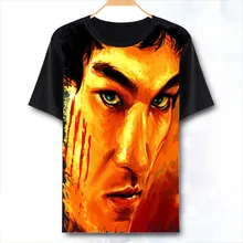 Мужская/женская футболка с 3D принтом, китайская футболка кунг-фу суперзвезда Брюс Ли с коротким рукавом, Спортивная футболка кунг-фу