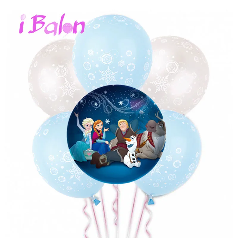 Принцесса Набор фольги Воздушные шары Снежинка латексный надувной гелиевые шары с лентой день рождения DIY предметы домашнего обихода мяч