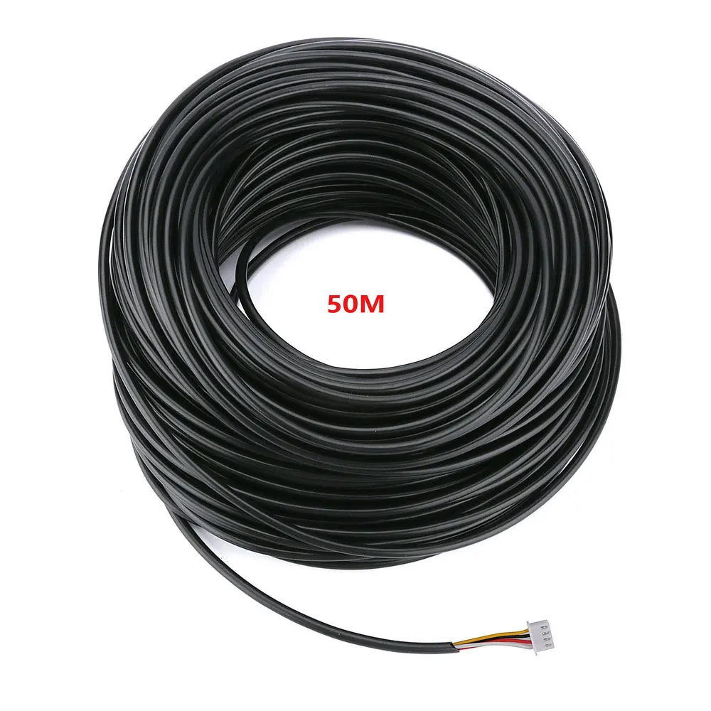 

MOUNTAINONE 50M 2.54*4P 4 wire cable for video intercom Color Video Door Phone doorbell wired Intercom cable