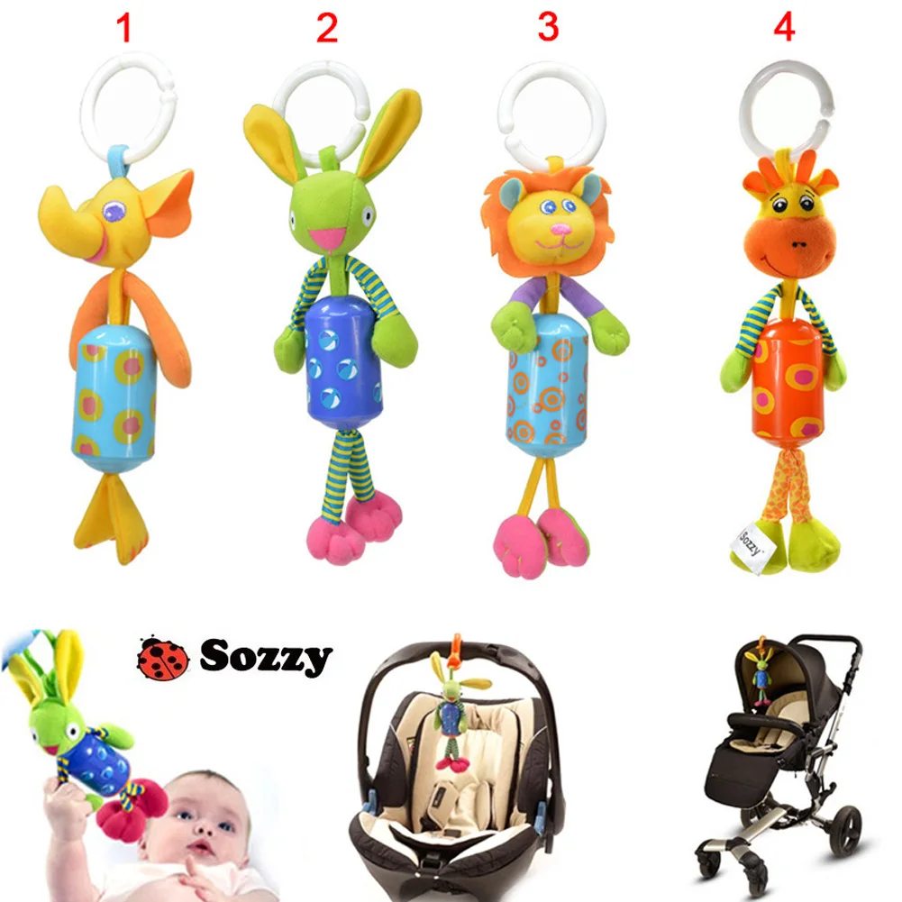 

Sozzy Cute Animal Baby Ratlle Toy Baby Mobile Bed Hanging Wind Chimes Ring Bell Plush Dolls Toys YH-17