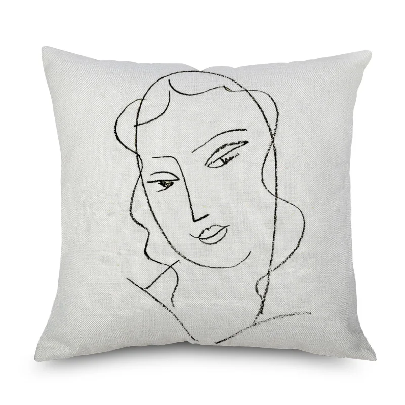 Анри Матисс Портретные картины Чехлы для подушек Европейский современный домашний декоративный чехол для подушек льняной чехол для подушки - Цвет: B