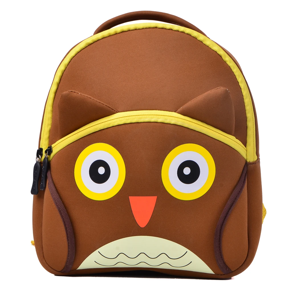 Baby Kid Children Backpack School Bag Kindergarten Toddler Cartoon Animal Boy Girl Cute Shoulder Bag Light Brown