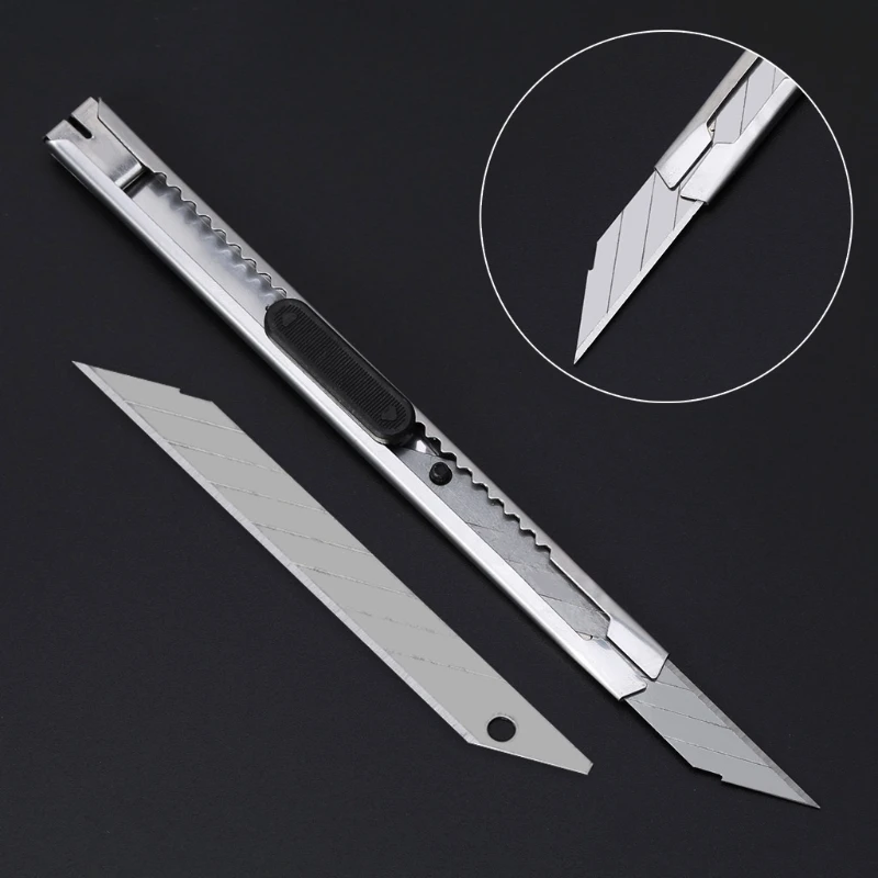

Mini 30 Degree Blade Tip Razor Utility Knife Stainless Steel Retractable Cutter HUDD_1
