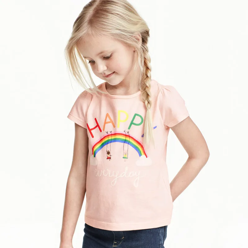 Lovely Summer Girls Cotton T shirts Baby kids girl tops Clothing