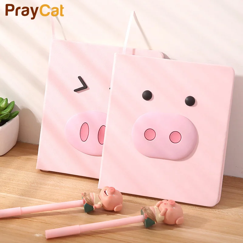 

Kawaii Diary Notebook Student Blank Paper Cute Pig Flamingo Unicorn Animal Notebook Sweet Agenda Organizer Gifts Stationery