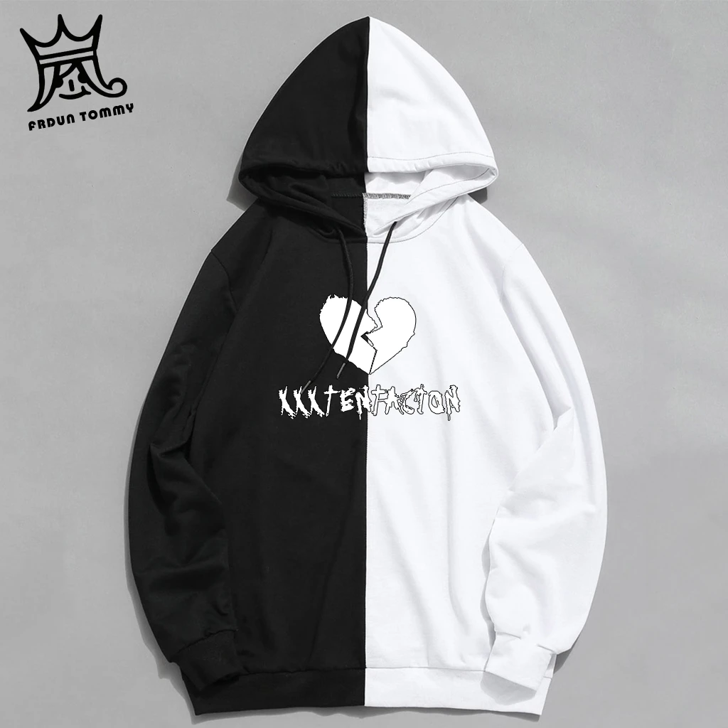 Preise Xxxtentacion Hoodies Männer Frauen Mode Patchwork Sweatshirt Streetwear Langarm Frauen Kleidung Hip Hop Top Plus Größe 4XL