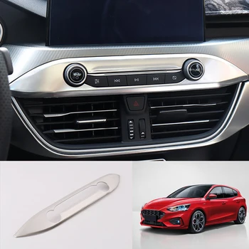 

For Ford Focus 2019 2020 Car Interior Center Control Knob Button Cover Trim 1 piece Stainless Steel Matte Car Accessories