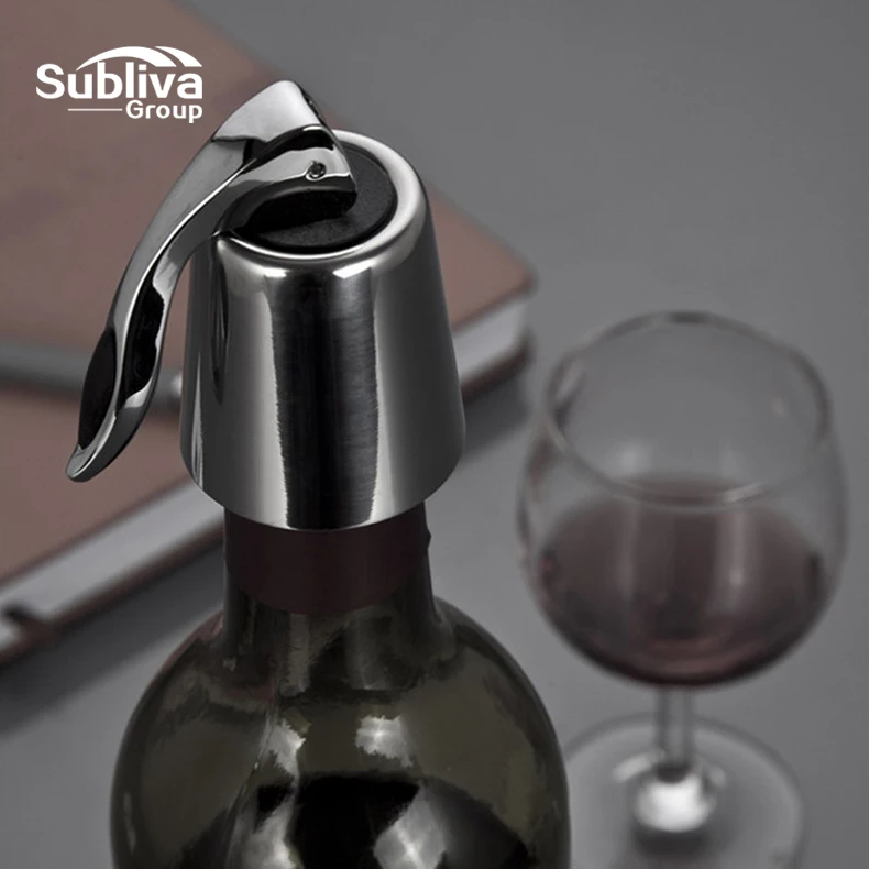 Stainless Steel Vacuum Sealed Red Wine Storage Bottle Stopper Sealer Saver Preserver Champagne Closures Lids Caps Home Bar Tool