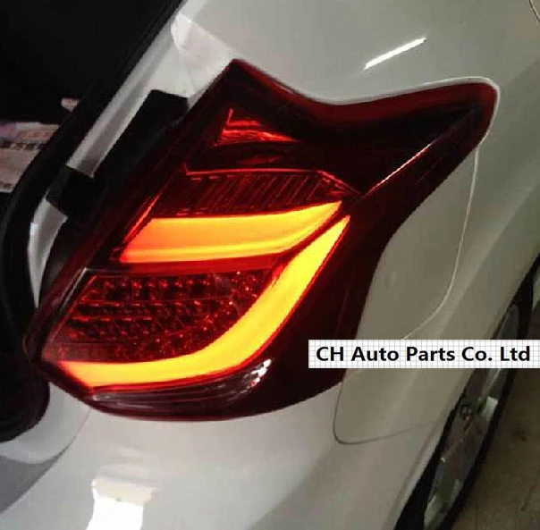 

FREE SHIPPING, CHA 2012-2014 HATCHBACK VEHICHL SMAKE BLACK LED TAIL LIGHT REAR LAMP ASSEMBLY V3, COMPATIBLE CARS: FOCUS