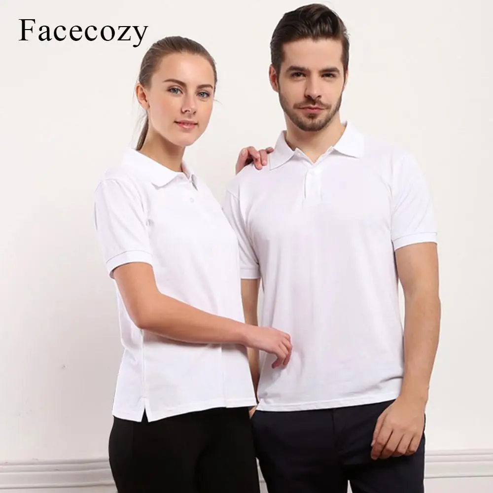 Facecozy для мужчин и женщин гольф футболки для тренировок со стоячим воротником дышащие топы для бега и упражнений летние спортивные футболки с коротким рукавом