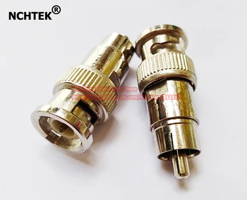 

NCHTEK BNC male to RCA Male Adapter for Video cable , BNC-RCA Male to Male CCTV Connector/Free Shipping/100PCS