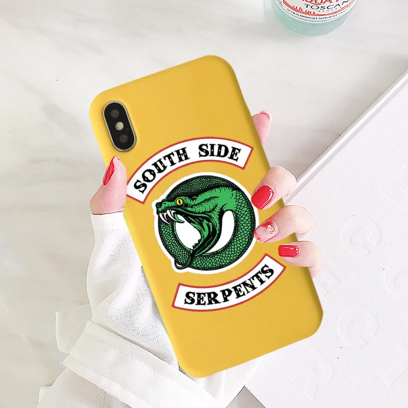 GYKZ Американский ТВ ривердейл Southside Serpents чехол для телефона iPhone X 11 Pro XS MAX XR X 7 8 6 6s Plus Мягкая силиконовая задняя крышка