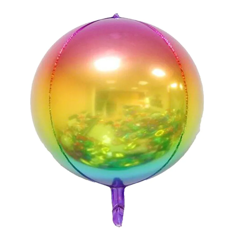 24 дюйма 4D диско с радугой воздушным шаром iredescent Mylar Фольга шар День рождения украшения для детских игрушек свадьба брак аксессуары - Цвет: rainbow
