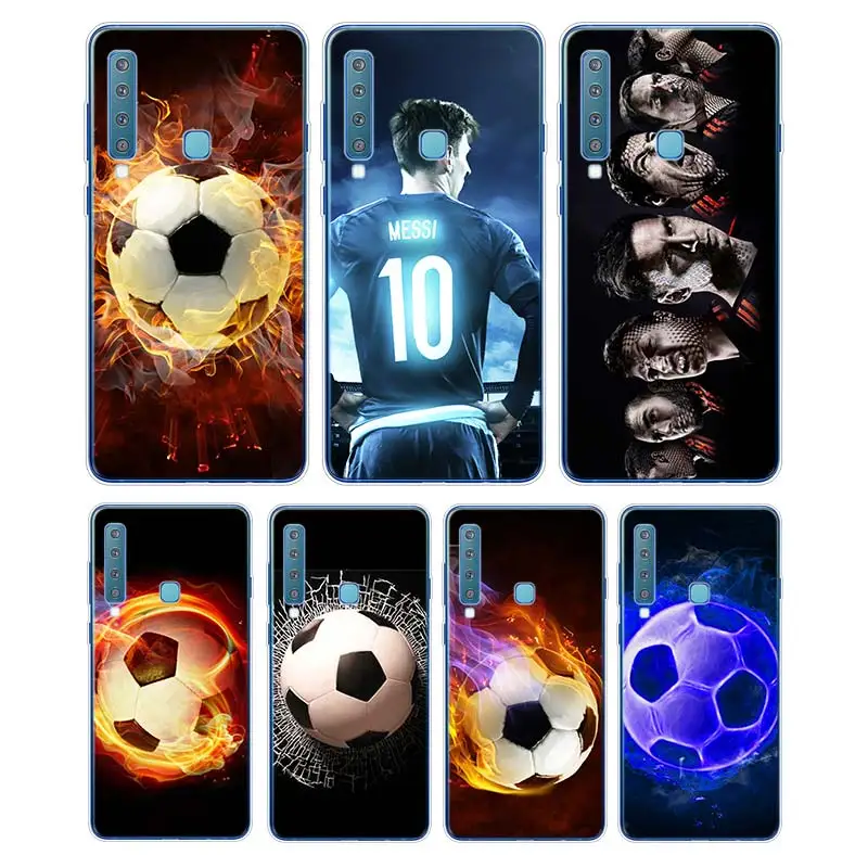 

Silicone Phone Case Fire Football Soccer For Samsung Galaxy A50 A30 A10 A8 A7 A6 A5 A3 Plus 2018 2017 2016