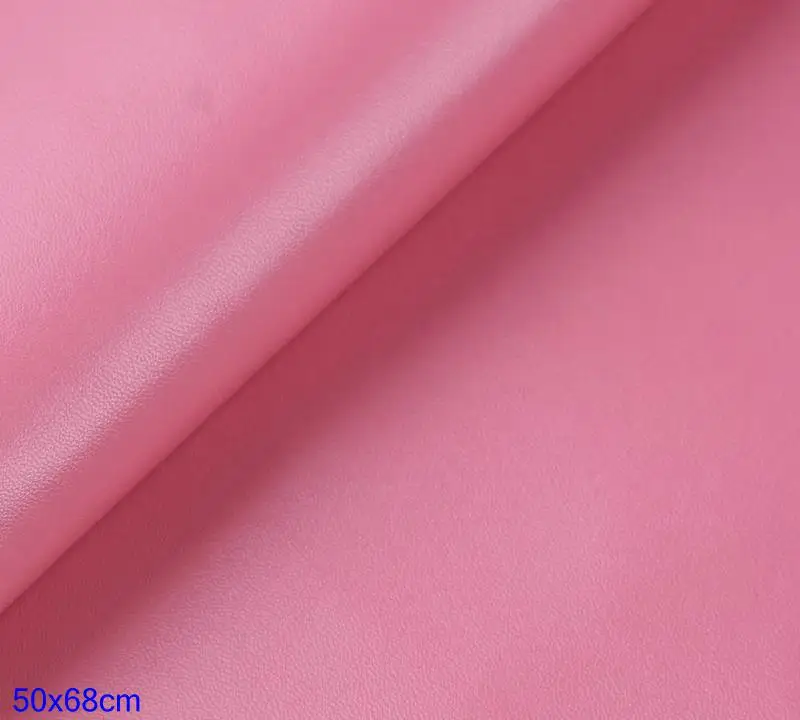 50x68 см искусственная ткань из искусственной кожи, эко кожа, мебельный материал, автомобильная Напа, виниловая кожа, кожзам, ткань для обивки стульев - Цвет: 39 dark pink