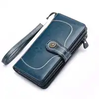 2018 Winmax New Arrival Brand Split Leather Wallet Female Long Purse Women Clutch Zipper Purse Strap Coin Purse Phone Bag Wallet