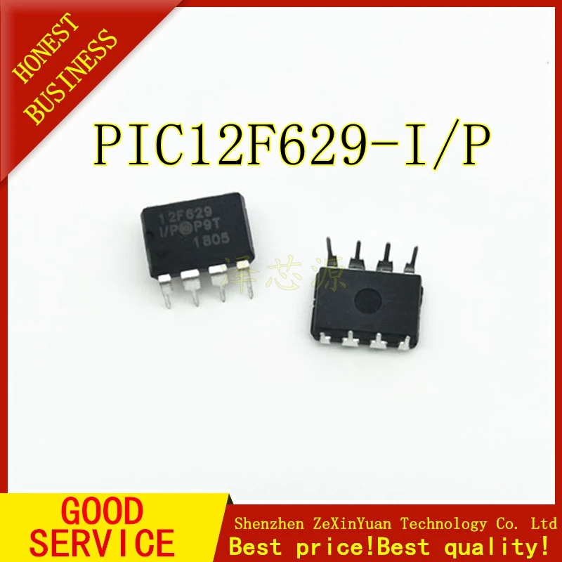 

50PCS PIC12F629-I/P PIC12F629 12F629-I/P 12F629 DIP-8 Best quality IC