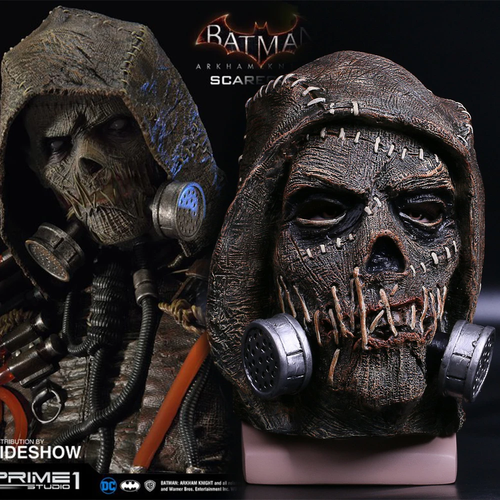 Batman Mask Suicide Squad Scarecrows Masks Dr. Jonathan Crane Mask Blocks DC Batman Superhero Mask Halloween Party Prop (10)