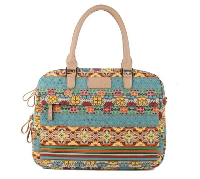 Itemship Bohemian Style Laptop Bags Backpack Messenger Canvas Shoulder