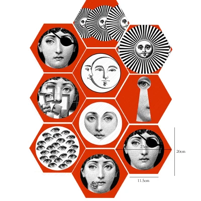 Creative European PVC Floor tile sticker fornasetti design Hexagon Self-adhesive waterproof bathroom/kitchen wall stickers tile Creative European PVC Floor tile sticker fornasetti design Hexagon Self-adhesive waterproof bathroom/kitchen wall stickers tile