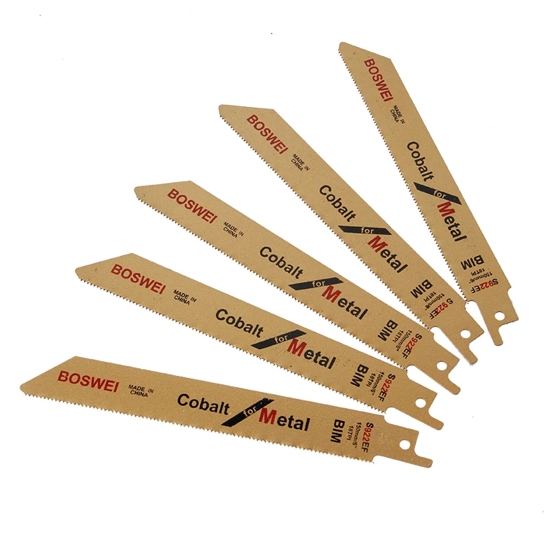 

YIWEI 6" Cobalt Saw Blade Reciprocating saw Blades S922EF For Metal Cutting 5pcs/set