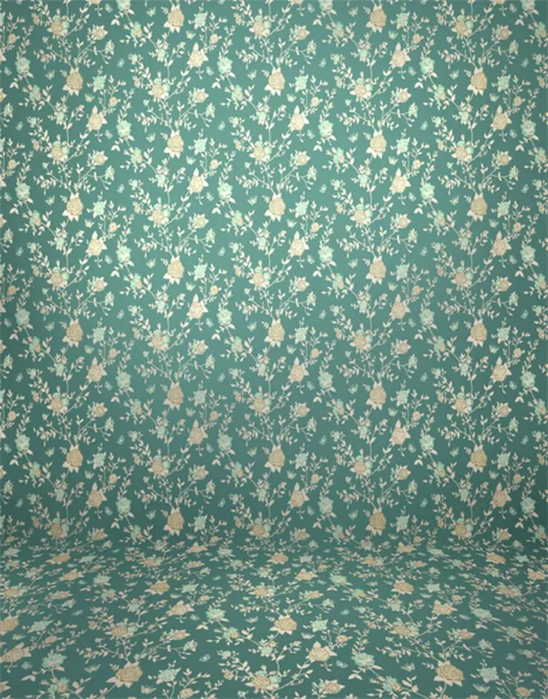

5x7ft White Flowers Blue Photography Backdrops Photo Props Studio Background