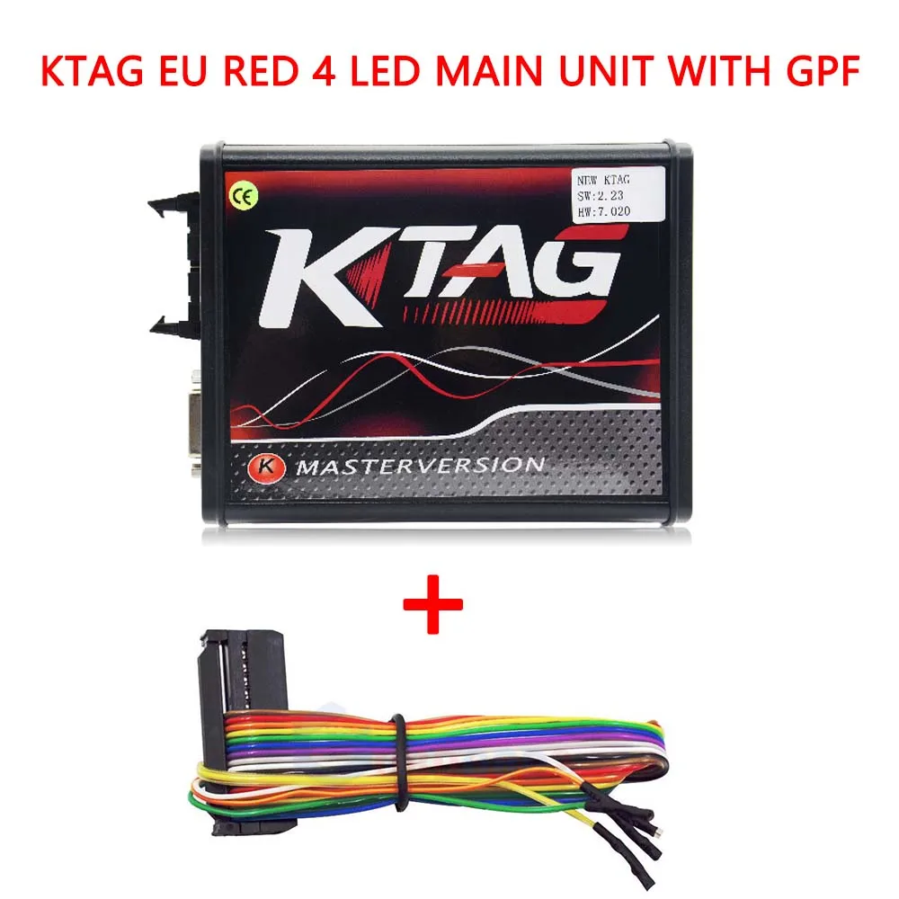 Новое поступление KESSV2 KESS V2 V2.47 V5.017 ЕС красный KTAG V7.020 4 светодиодный онлайн мастер версия программатор системного блока управления инструмента без базовых ограничений