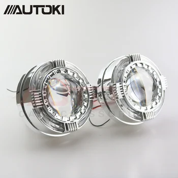

2017 Autoki LED Projector Shroud with Light Guide LED Daytime Running Light + 3.0 inch Bi-xenon Projector Lens