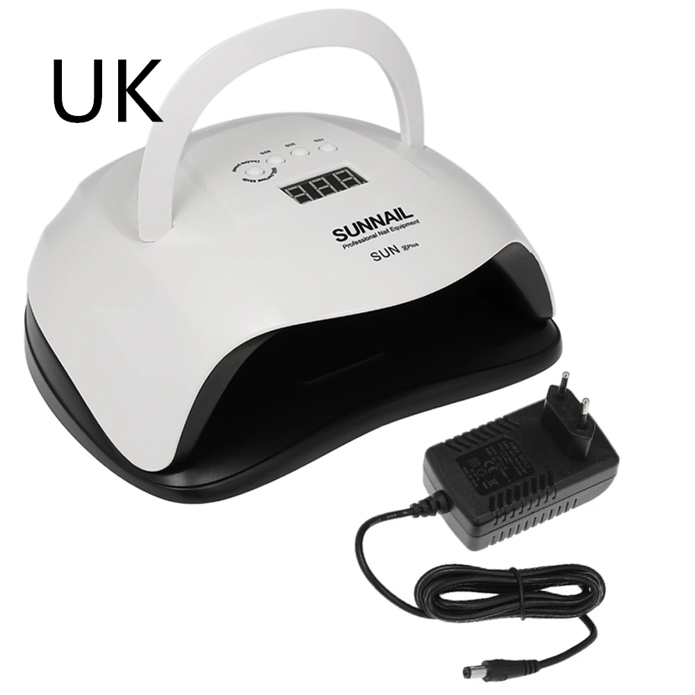 80W Sunlight Nail Dryer UV LED Lamp for Nails Gel Curing Machine Fingernail Toenail Drying Equipment Nail Art Tool Professional - Цвет: UK Plug