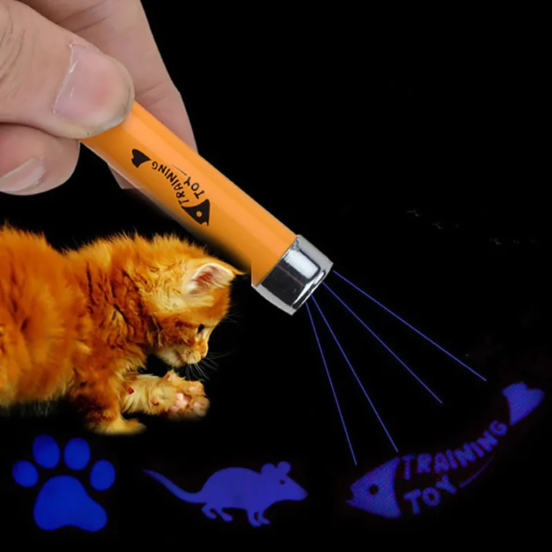 Creative Funny Pet LED Laser Toy Cat Laser Toy For Cats Laser Cat Pointer Pen Interactive Toy With Bright Animation Mouse Shadow