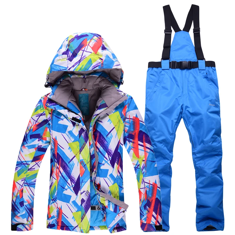 New Colorful woman outdoor skiing suit sets snowboarding clothes waterproof winter Snow Suit font b jackets
