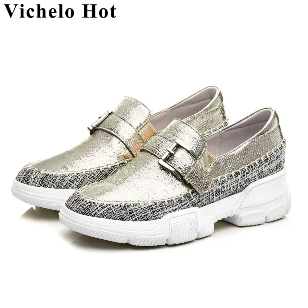 

Spring brand ventilated special sheep leather buckle belt design med bottom round toe loafers comfortable vulcanized shoes L45