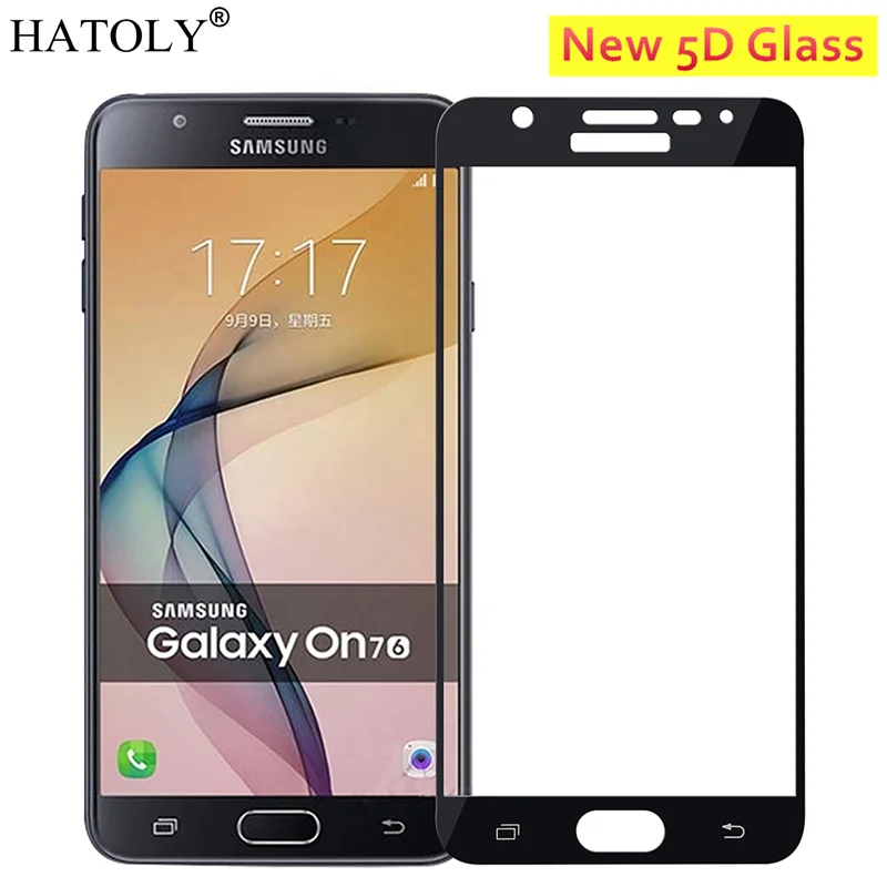 5D Tempered Glass For Samsung Galaxy J7 Prime Glass 9H Full Cover