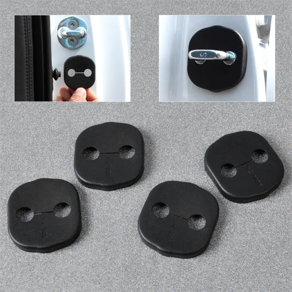 

beler 4PCS Car Accessories Door Striker Cover Lock Protector Antirust Case For Kia Optima Sorento Forte K3 CERATO Hyundai Santa