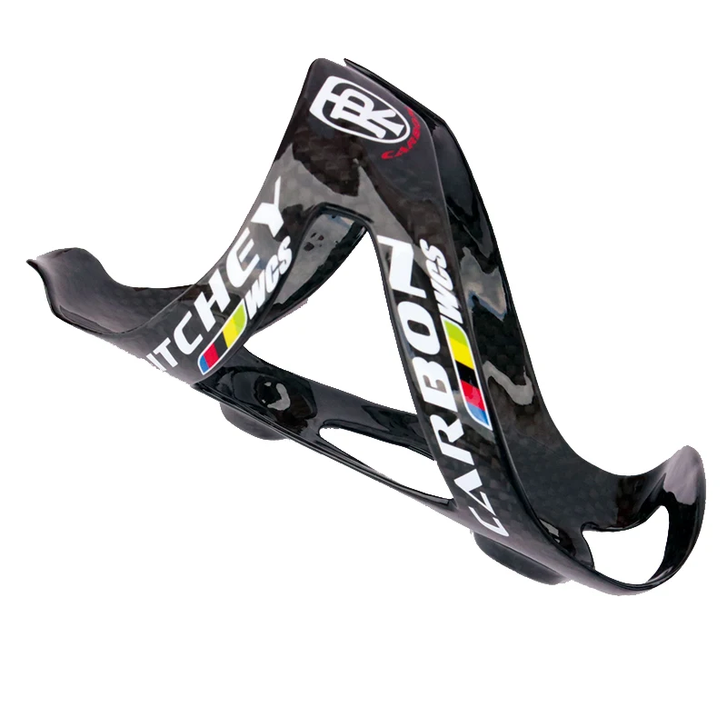 1pcs glossy FCFB Углеволокно клетка для бутылки для воды клетка для бутылки MTB/дорожный велосипедный держатель для бутылки горный велосипед фиксированная Шестерня Аксессуары для велосипеда - Цвет: 1pcs glossy