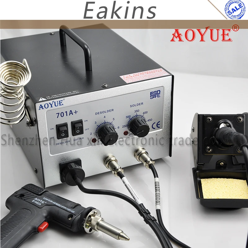 AOYUE 701A+ 2 IN 1 Electric Vacuum Desoldering Pump Solder Sucker Gun