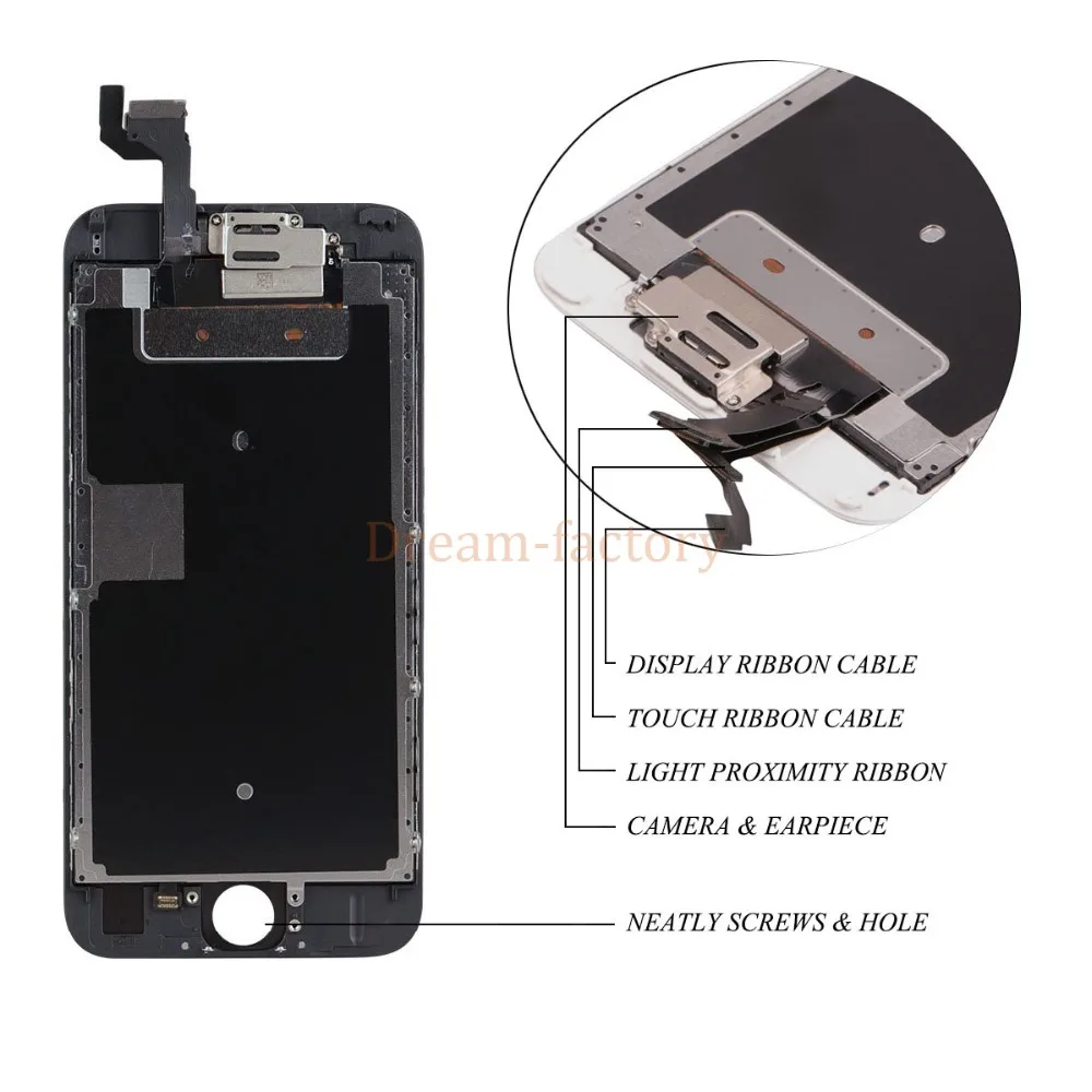 ЖК дисплей для iPhone 7 Plus 6 6S экран с дигитайзером и фронтальной камерой без кнопки
