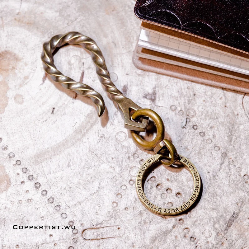 

coppertist.wu Bronze Decorative spiral pattern CARABINER Lobster Clasps Swivel Claw Hook Keyring Key Chain Keychain