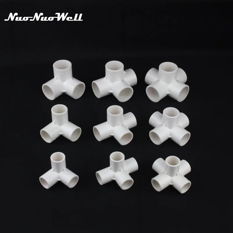 

1pcs NuoNuoWell PVC 20mm 25mm 32mm Tee Connector Four Five Six Way Joints Garden Irrigation Pipe Adapter Hose Fittings
