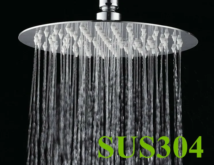 

Free Shipping 8 inch circular perfect new square bathroom 304 stainless steel rain shower head TH012