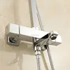 GIZERO Salle De Bains Douche Ensemble Thermostat Contrôle de La Température Mur Monté Pivotant Bec Double Poignée thermostatique robinet de douche ZR966 ► Photo 3/6