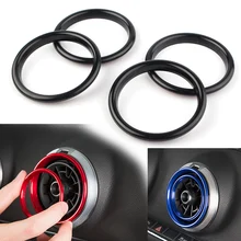 Anneau de sortie de ventilation intérieur noir, garniture de couverture pour Audi Q2L A3 S3 8V 2012 – 2019 4 pièces