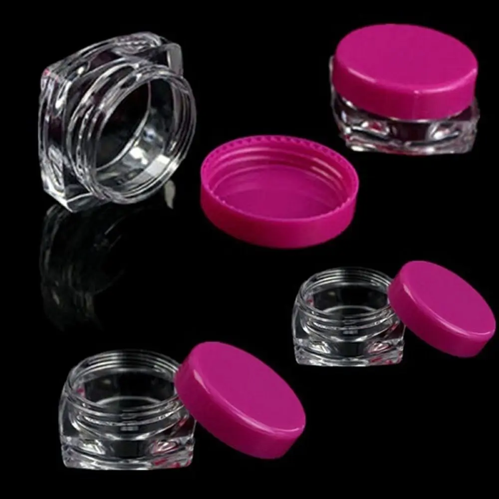 

10 Pcs transparent Sample Container Small Square Bottle Cosmetic Empty Jar Pot Eyeshadow Lip Balm Face Cream Storage Bottle